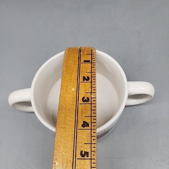 Vintage Ceramic Tomato Soup Mug Bowl Set Of 2 Handle - Picture 5 of 5